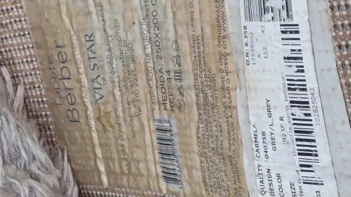 Vendo tapete turco cinza Berber via star