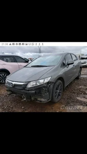 Sucata Honda Civic 2014 1.8 16v câmbio manual somente para venda de peças