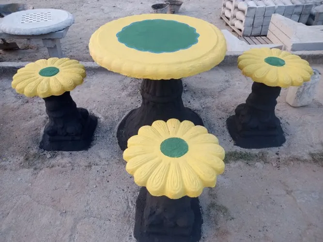 Mesas de concreto decoradas