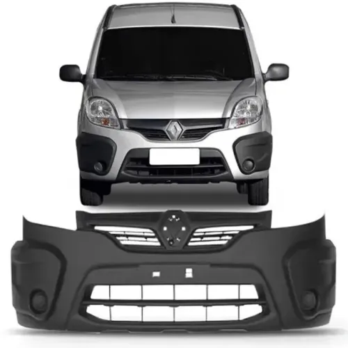 Parachoque Dianteiro Renault Kangoo 2015 à 2018 - Preto Texturizado - Pulo