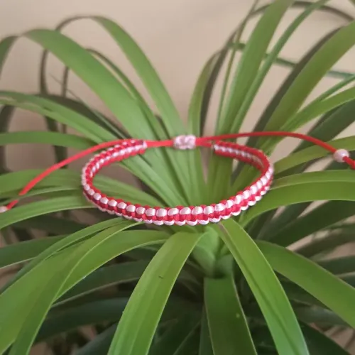 Pulseira macrame em duas cores 