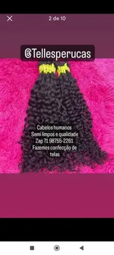 Cabelos humanos e Confecção de telas