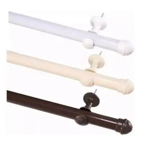 Kit Varão 19mm Cortina Várias Cores Fixador