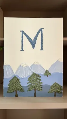 Tela decorativa com textura para quarto de criança 