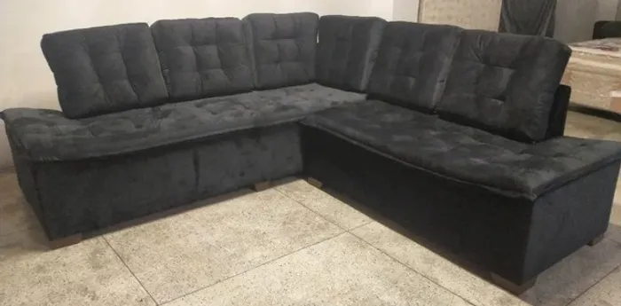 Sofá Canto Luxo Almofada encosto Solta. São Produtos Novos Direto da Fábrica P/Sua Casa!