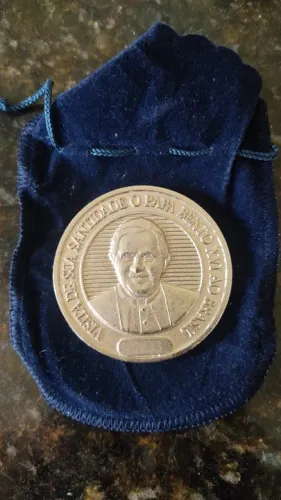 Medalha Visita Papa Bento XVI 2007 com Certificado
