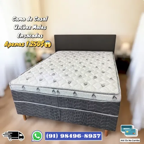 CAMA DE CASAL MOLAS ENSACADAS UNIBOX 