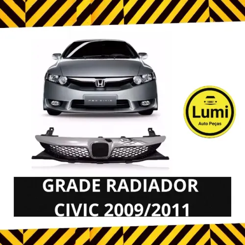 Grade Radiador New Civic 2009/2011 - NOVA 
