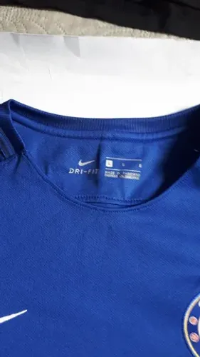 Camisa Infantil Masculina do Chelsea - Cor Azul- Tam L - Marca Nike (Dri Fit) seminova