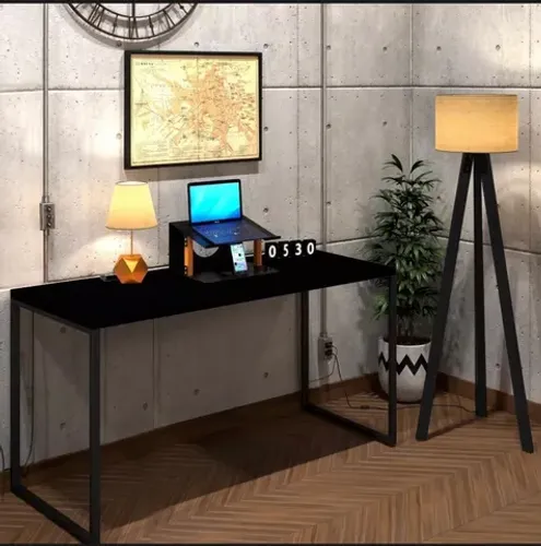 Escrivaninha Estudo 150x60cm P/ Escritório Industrial Mesa