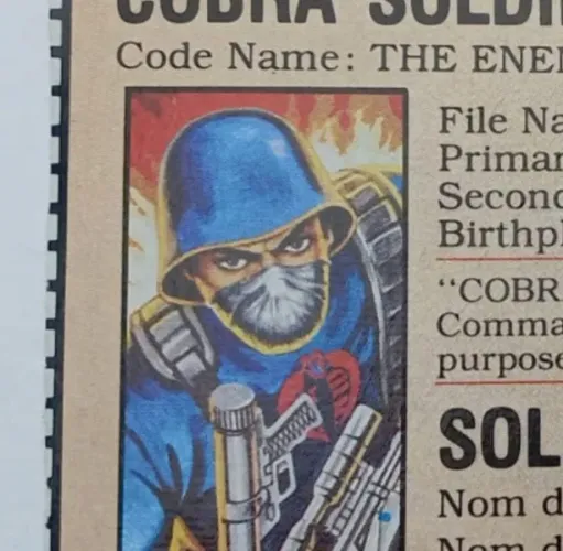 Comandos em Ação Filecard Cobra Importado