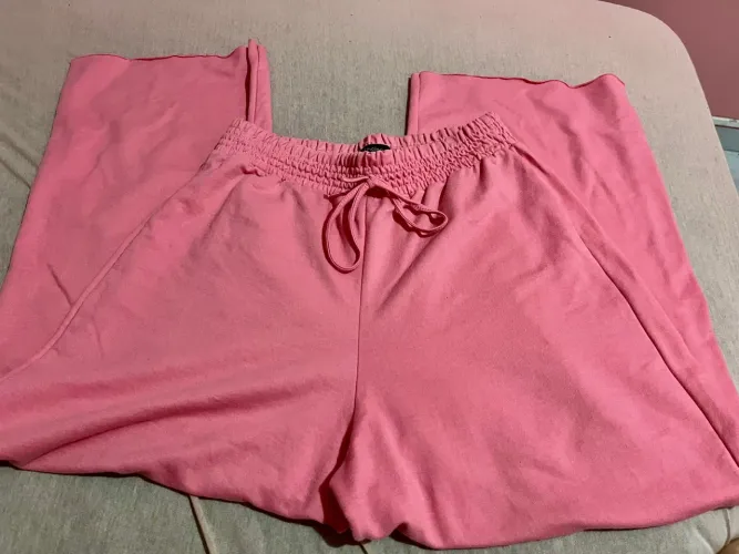 Calça moletom rosa claro - TAM M