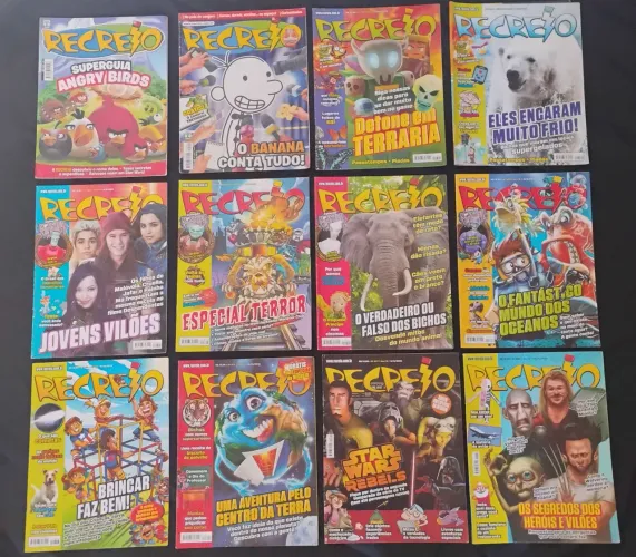 Coleção de Revistas Recreio - kit com 12