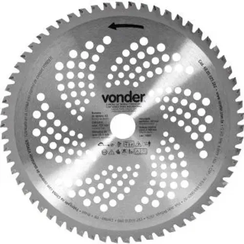 LAMINA CIRCULAR P/ROCADERA VONDER S/VIDEA 255X25,4X80 VD