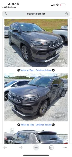 Peças COMPASS LONGITUDE T270 1.3 16V GSE TURBO 2021 2022
