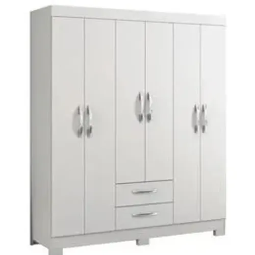  Guarda-Roupa 6 Portas Branco