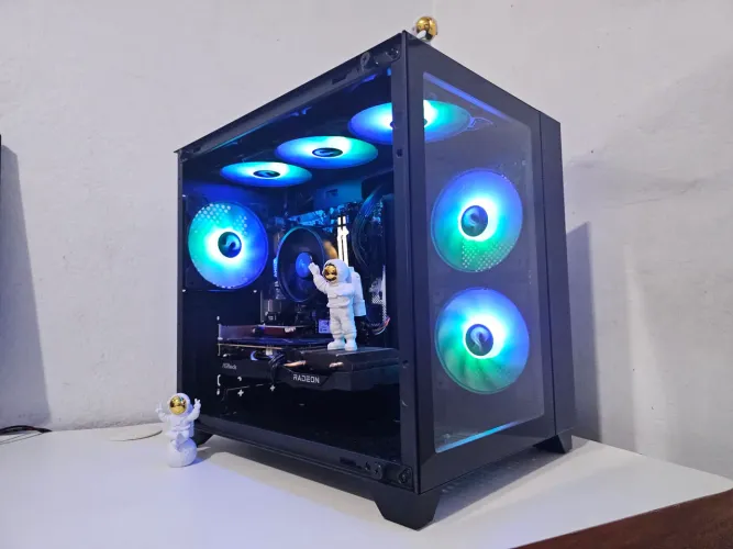 PC Gamer lindo e potente! Ryzen 5 4500 + RX6600 + 16 RAM + 512 NVME + Wifi & bluetooth