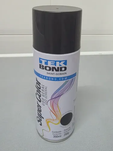 Spray de Tinta Preta Super Color Tek Bond