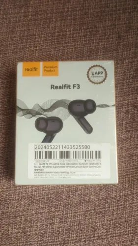 Fones de Ouvido Realfit F3 - Bluetooth, NC, Stereo, Super Bass