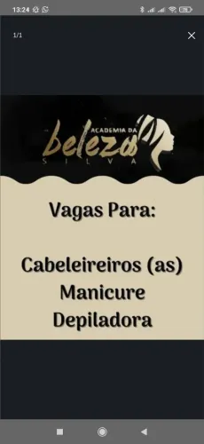 1 vaga para manicure 1 vaga para cabeleireira 
