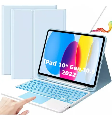 Capa ipaf iPad 10ª Com Teclado e touchpad 