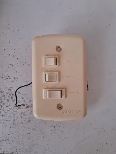 Chave Controle P/ Ventilador Teto / Lâmpada Embutir -  Marca Ventisol 
