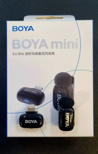 Microfone Lapela Boya Lightning 