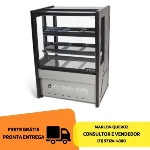Balcão Estufa 80CM Polar Preto Platinum 220V Novo