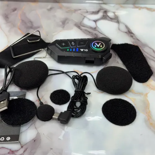 Fone de ouvido com microfone para capacete