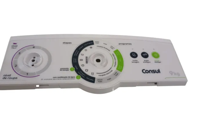 Painel decorativo lavadora de roupas Consul CWE09 