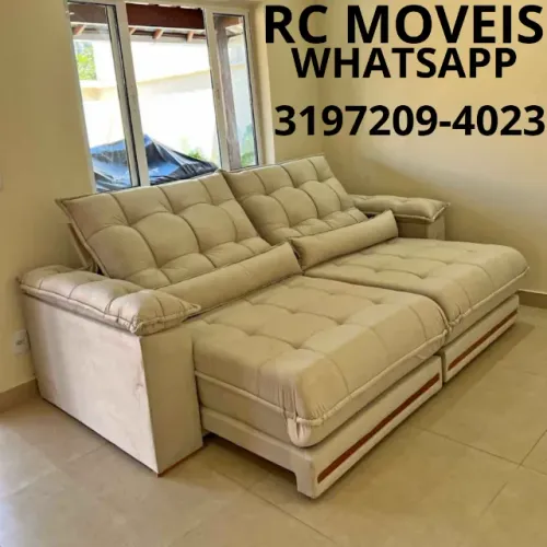 Sofá 3 Lugares Barcelona Retrátil Reclinável Euro Pillow