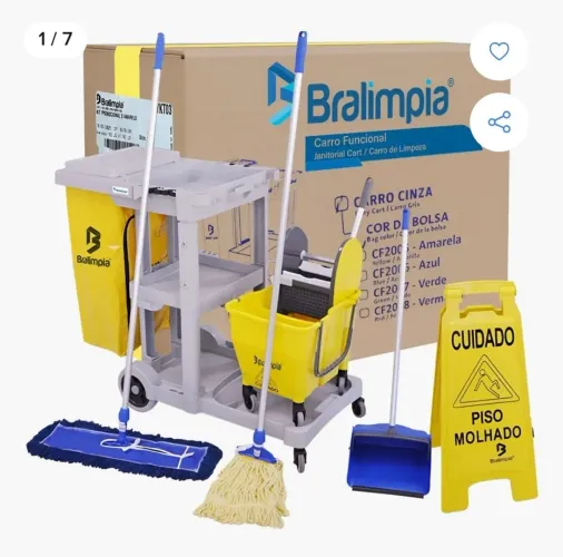 Material de limpeza Bralimpia tudo novo na caixa 