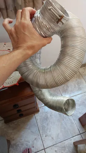 Duto de alumínio 1.20 cm de comprimento X 8cm de largura para aquecedor à gás 