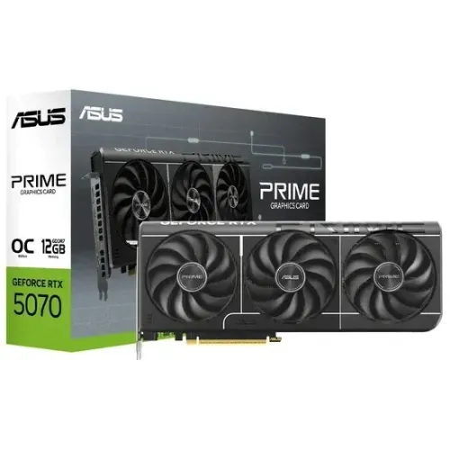 Placa de Vídeo Asus Prime GeForce RTX5070 OC 12GB GDDR7 PCI-Express - Lacrada na caixa