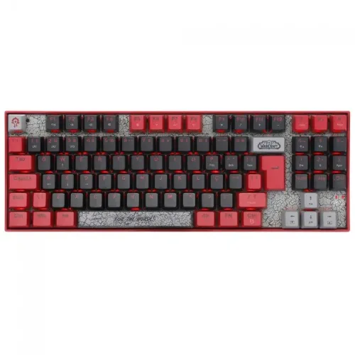 Teclado Mecânico 80% Redragon Horda World of Warcraft Black/Red LED Red Switch - WZetta