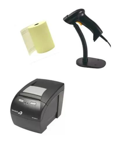 Kit Impressora Térmica + Scanner de Código de Barras