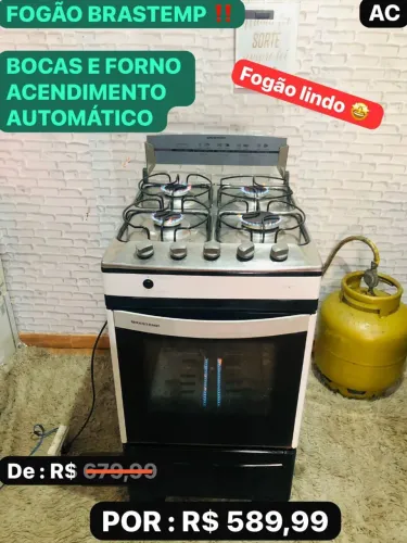 Fogão Brastemp 4 bocas automático