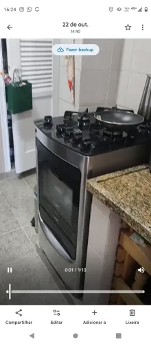 Fogão 4 bocas Consul com vidro temperado 