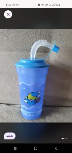 Copo com Canudo infantil