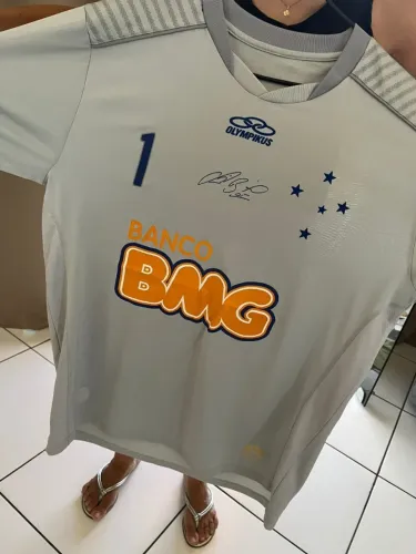 Camisa Goleiro Cruzeiro 2012 Fábio Autografada de Fábrica - Original, Bem conservada