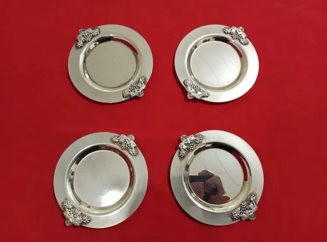 Conjunto de Porta Taças Antigo em Metal