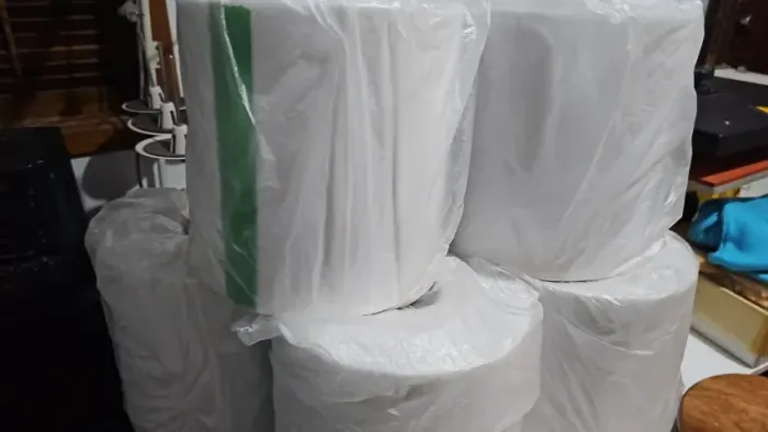 PROMOCAO STRASS kit 5 rolos de hot fix tape meishan de 100 mts X 24 cm ACEITO TROCA