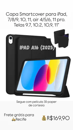 Capa ipad 11 + película 3D paper 