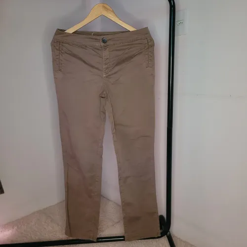 PROMOÇÃO Calça feminina Scalon Cáqui - Tamanho 40