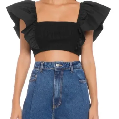 blusa preta farm