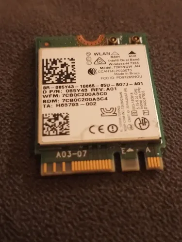 Placa de Rede Wireless Intel 7265NGW AN