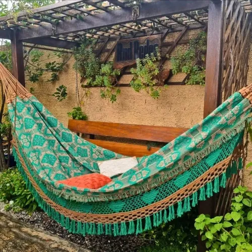 Rede de dormir indiana casal reforçada promoção