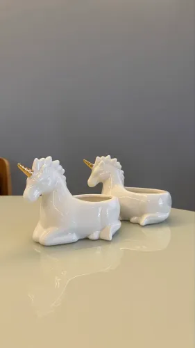 2 Vasos de Decoração Unicórnios