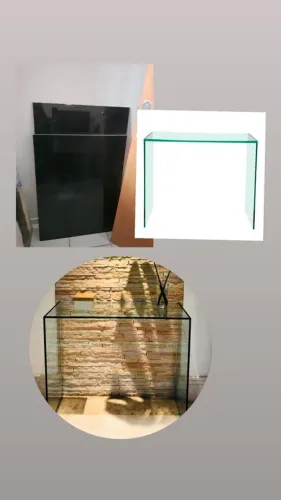 Mesa de embutir em vidro