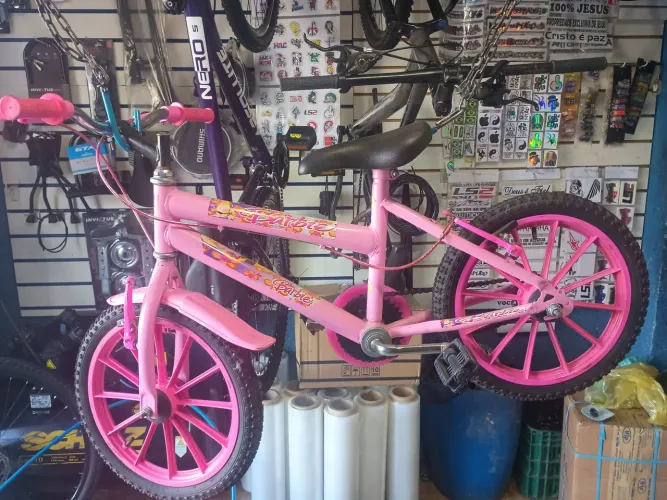 Bike bicicleta aro 16 feminina infantil Barbie